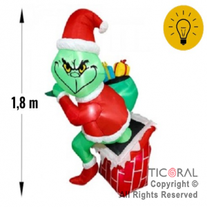 INFLABLE DECORACION GRINCH 1.8 MTS X 1